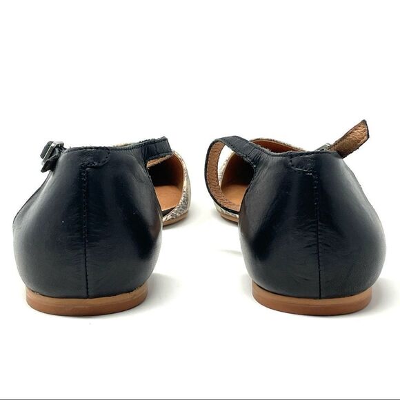 NEW Madewell Beatrice Lizard Print Skimmer Flats Size 10 - Picture 6 of 7